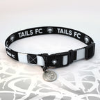 Fulham black and white striped dog collar.