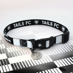 Newcastle black and white striped dog collar.