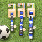Blue and White Dog Collar - Blue & White Stripe Football Pet Collar