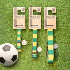 Yellow and Green Dog Collar - Yellow & Green Stripe Football Pet Collar