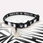 Newcastle black and white striped cat collar.