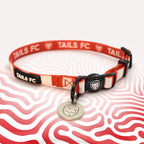 Nottingham Forest red and white striped cat collar.