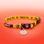 Yellow and Black Cat Collar - Yellow & Black Stripe Football Pet Collar