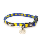 Yellow and Blue Cat Collar - Yellow & Blue Stripe Football Pet Collar