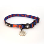 Red and Blue Cat Collar - Red & Blue Stripe Football Pet Collar