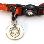 Red and Black Cat Collar - Red & Black Stripe Football Pet Collar
