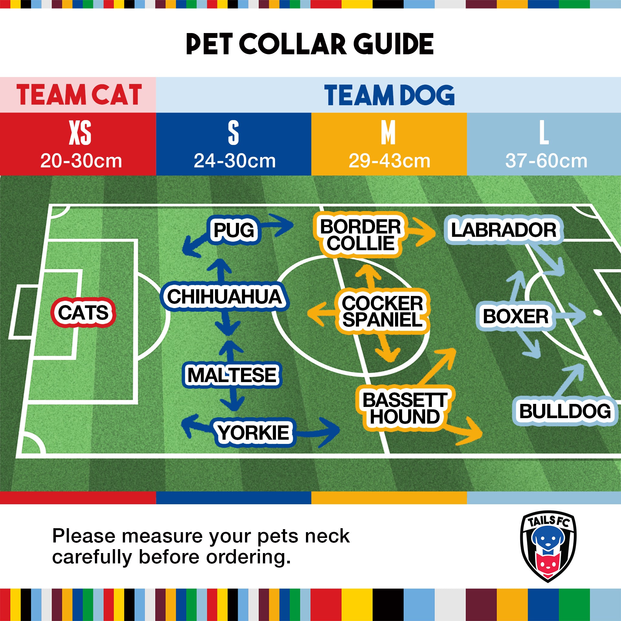 Red and Yellow Cat Collar - Red & Yellow Stripe Football Pet Collar