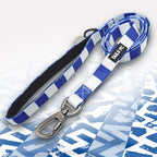 Sheffield Wednesday Blue and white stripe dog lead with 'TAILS FC' logo