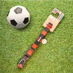 Red and Black Pet Lead - Red & Black Stripe Football Pet Lead