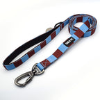 Claret and Blue Pet Lead - Claret & Blue Stripe Football Pet Lead