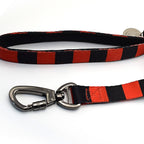 Red and Black Pet Lead - Red & Black Stripe Football Pet Lead