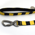 Yellow and Black Pet Lead - Yellow & Black Stripe Football Pet Lead