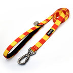 Red and Yellow Pet Lead - Red & Yellow Stripe Football Pet Lead