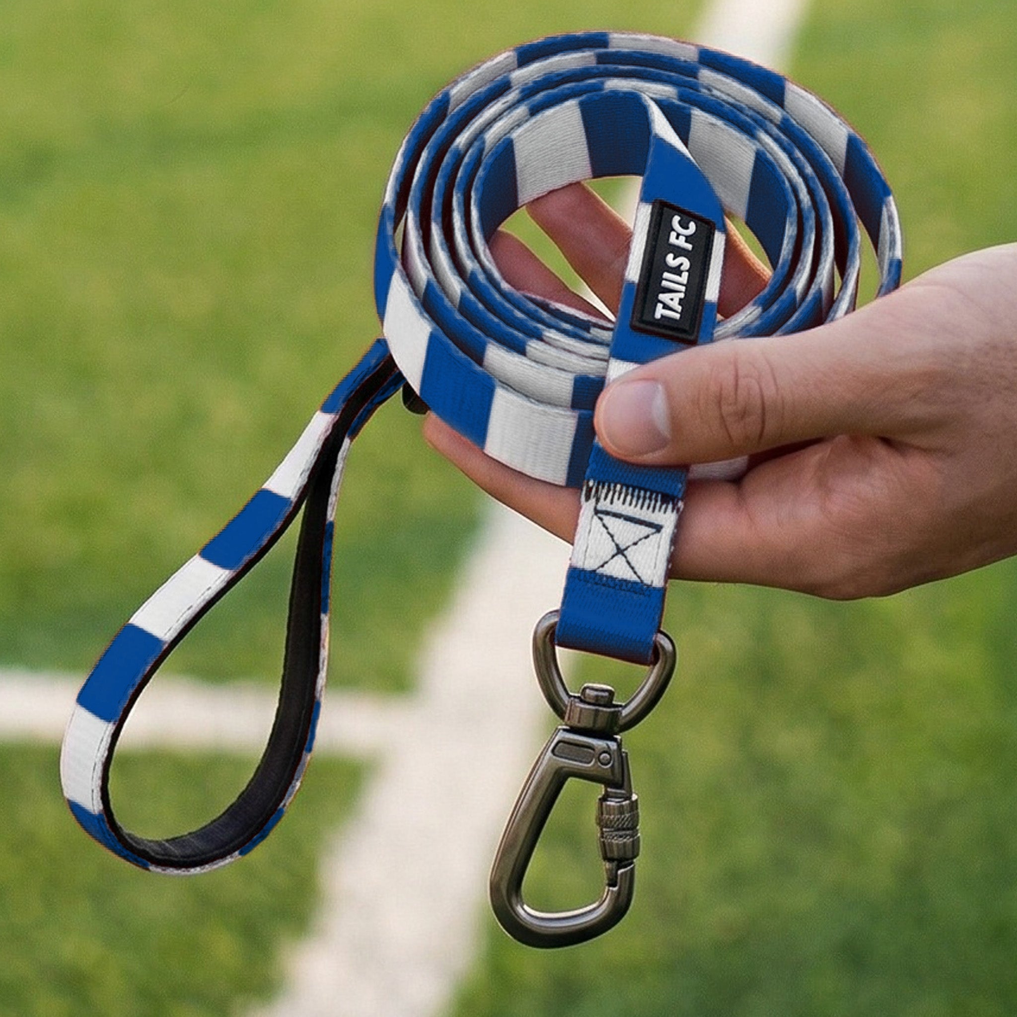 Millwall Pet Lead - Blue & White Stripe Football Pet Lead