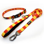 Red and Yellow Pet Lead - Red & Yellow Stripe Football Pet Lead
