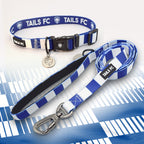Everton blue and white dog collar and leash.