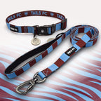 Aston Villa claret and blue dog collar and leash.