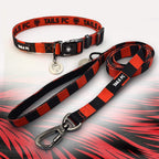 Manchester United red and black dog collar and leash.