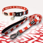 Nottingham Forest red and white dog collar and leash.
