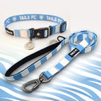Manchester City sky blue and white dog collar and leash.