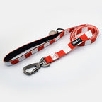 Aberdeen Pet Lead - Red & White Stripe Football Pet Lead