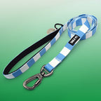 Argentina Pet Lead - Sky Blue & White Stripe Football Pet Lead