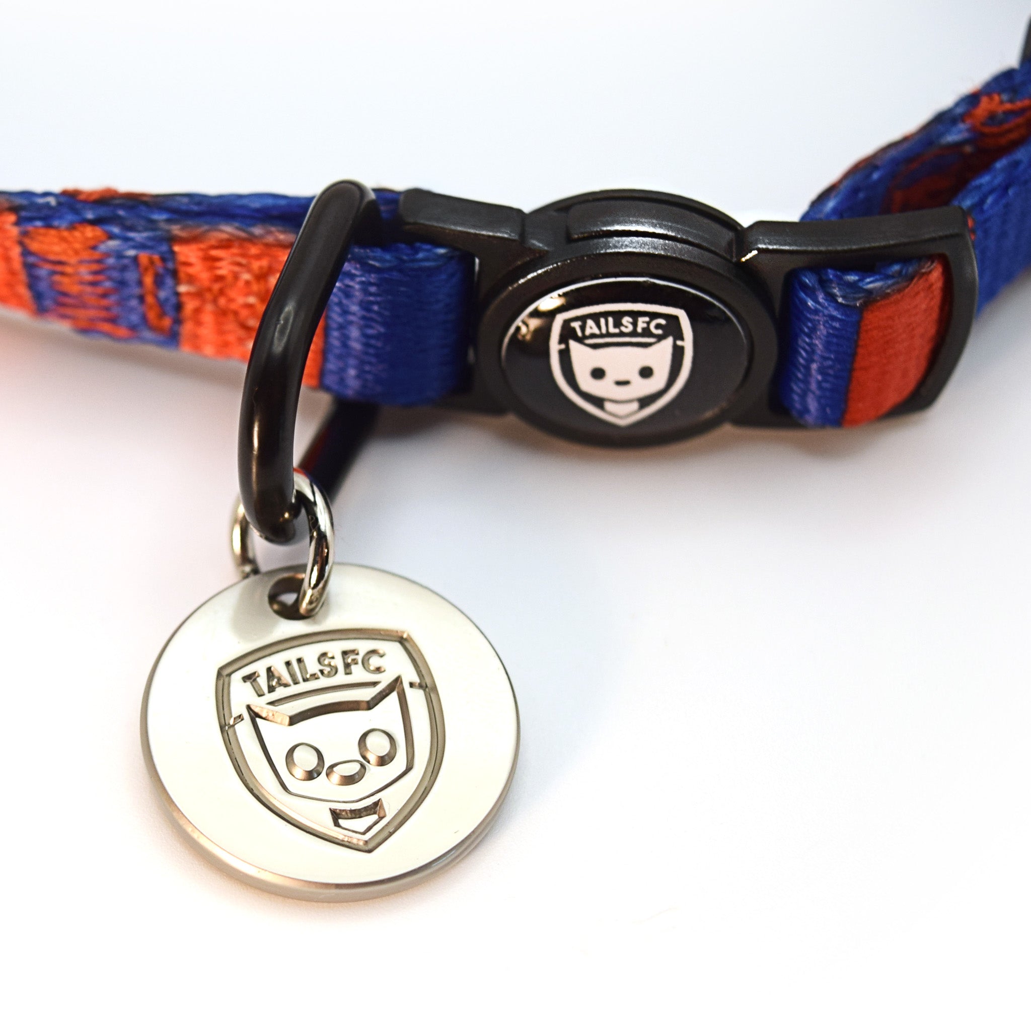 Barcelona Cat Collar - Red & Blue Stripe Football Pet Collar