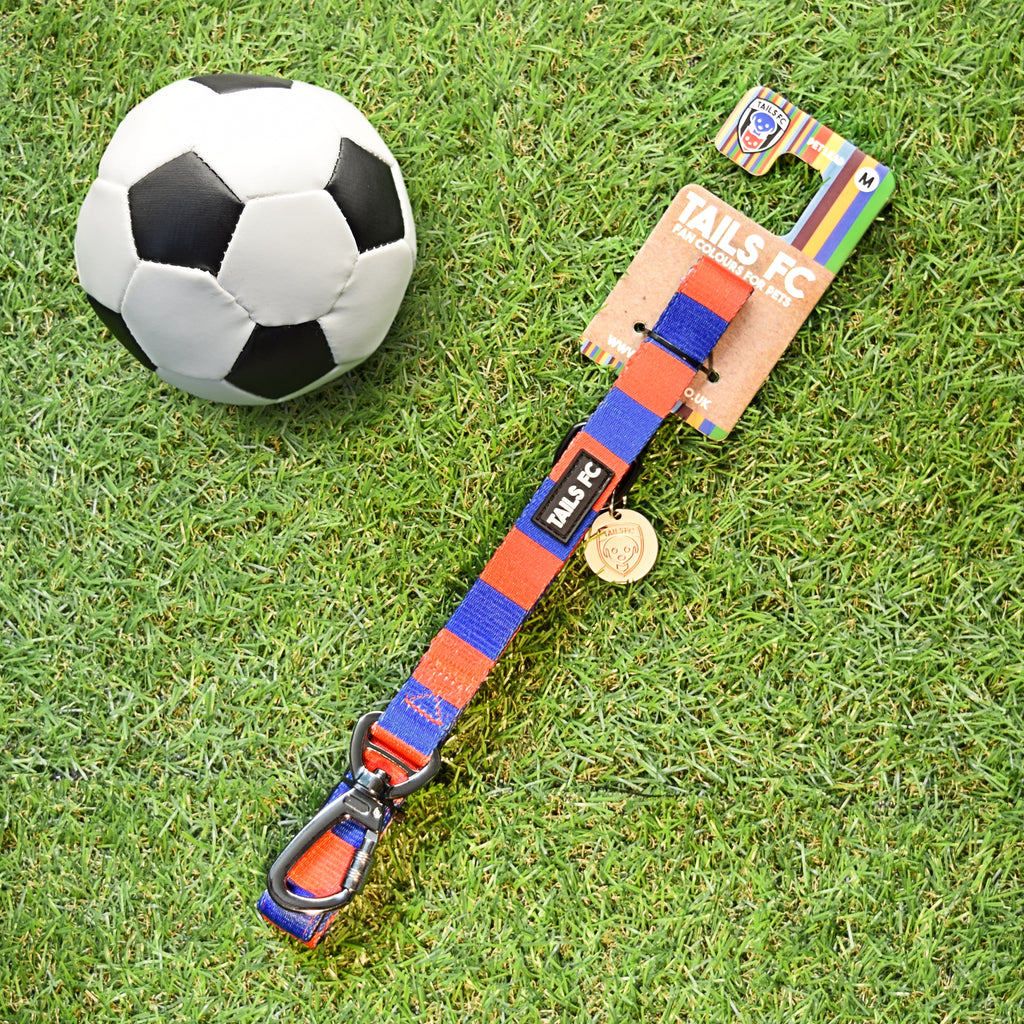 Barcelona Pet Lead - Red & Blue Stripe Football Pet Lead