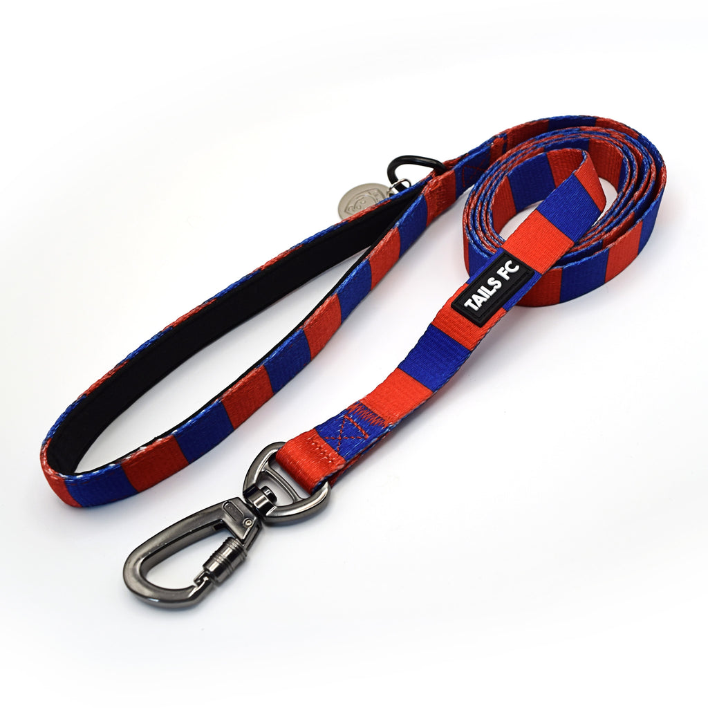Barcelona Pet Lead - Red & Blue Stripe Football Pet Lead