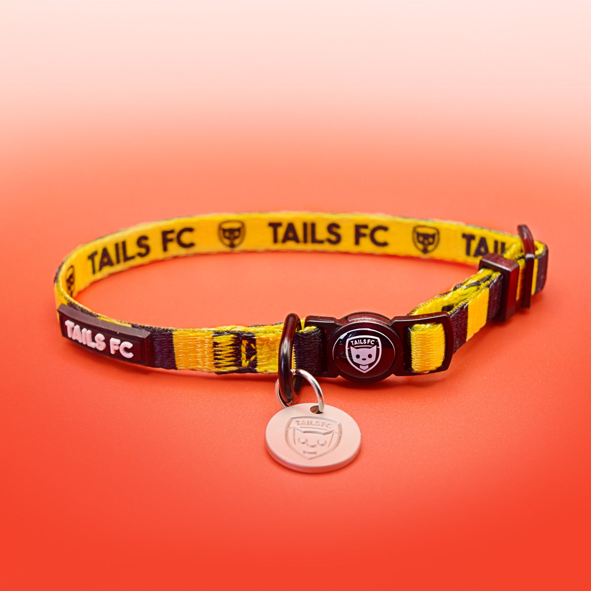 Dortmund Cat Collar - Yellow & Black Stripe Football Pet Collar