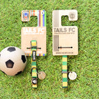 Brazil Cat Collar - Yellow & Green Stripe Football Pet Collar