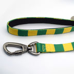 Brazil Pet Lead - Yellow & Green Stripe Football Pet Lead