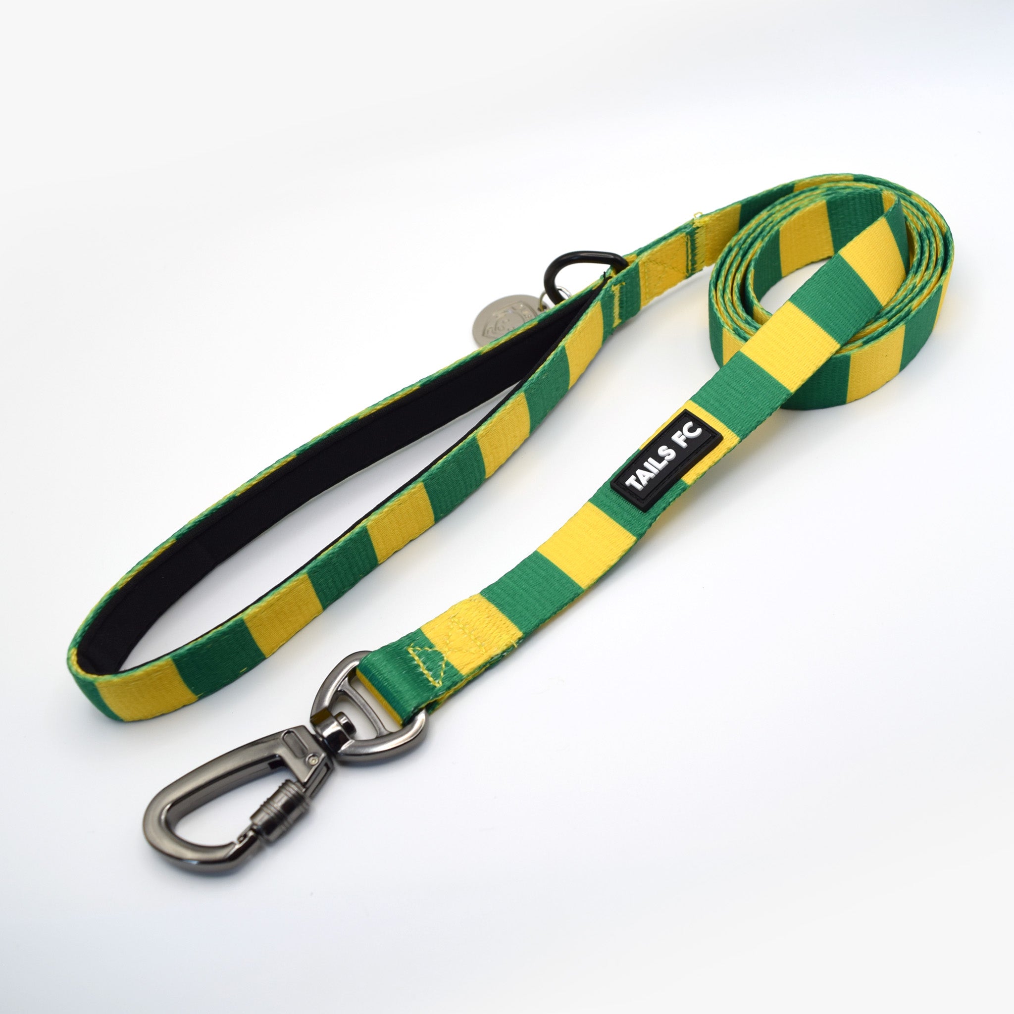 Brazil Pet Lead - Yellow & Green Stripe Football Pet Lead