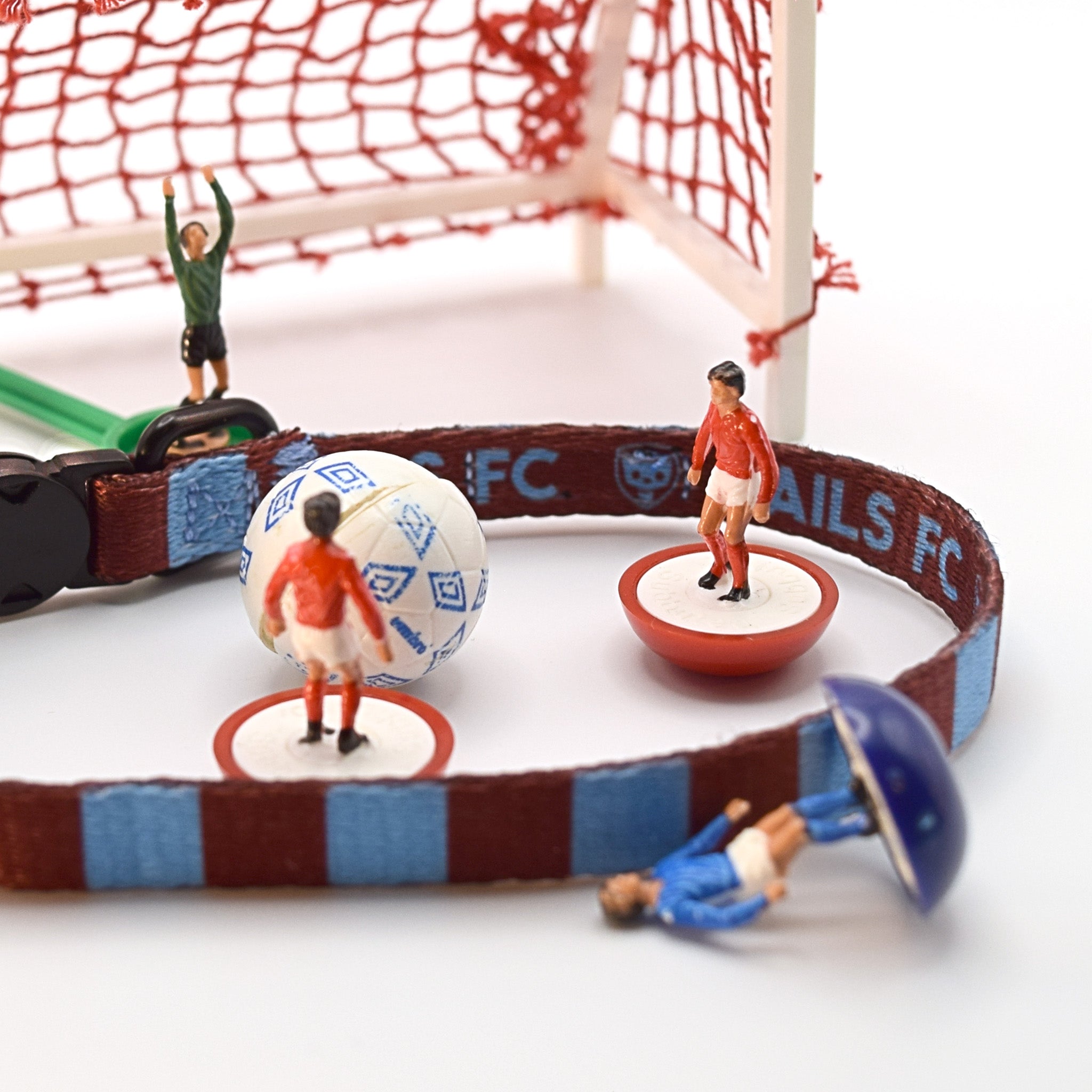 Burnley Cat Collar - claret & blue Stripe Football Pet Collar