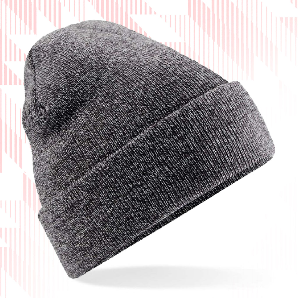 Tails FC Gray knit beanie on a white background