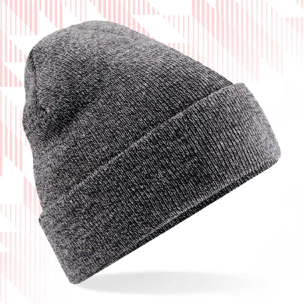 Tails FC Gray knit beanie on a white background