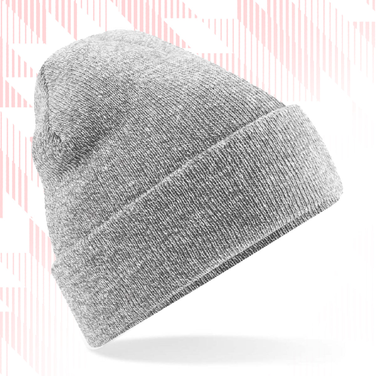 Tails FC Gray knit beanie on a white background