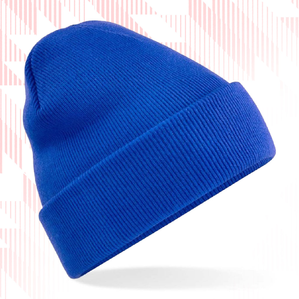 Tails FC Blue beanie on a white background
