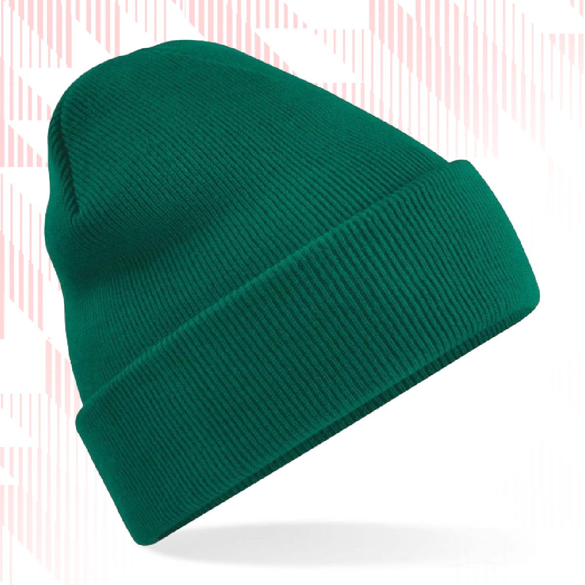 Tails FC Green beanie on a white background