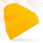 Tails FC Yellow beanie on a white background
