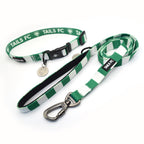Celtic Dog Collar - Green & White Stripe Football Pet Collar