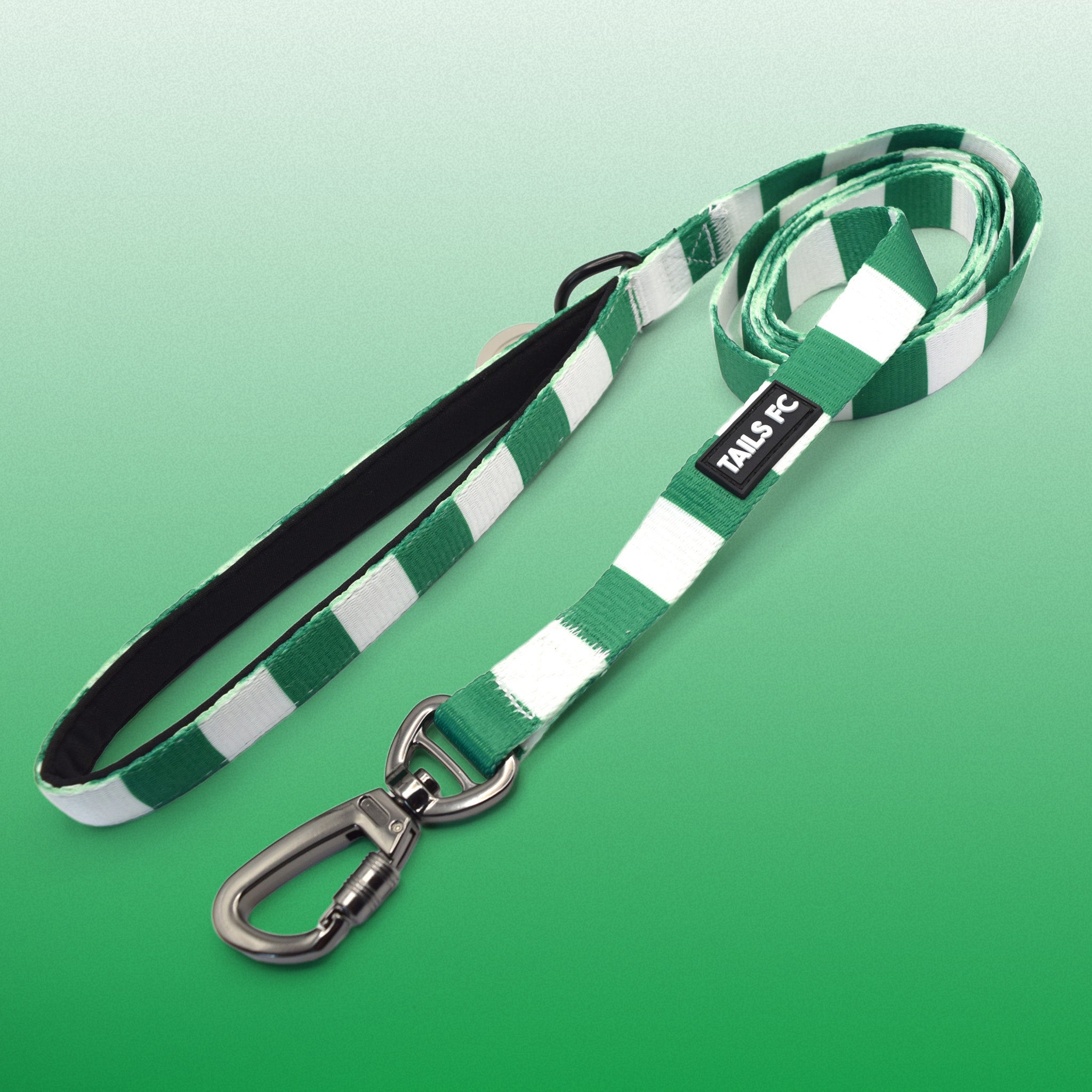 Celtic Pet Lead - Green & White Stripe Football Pet Lead