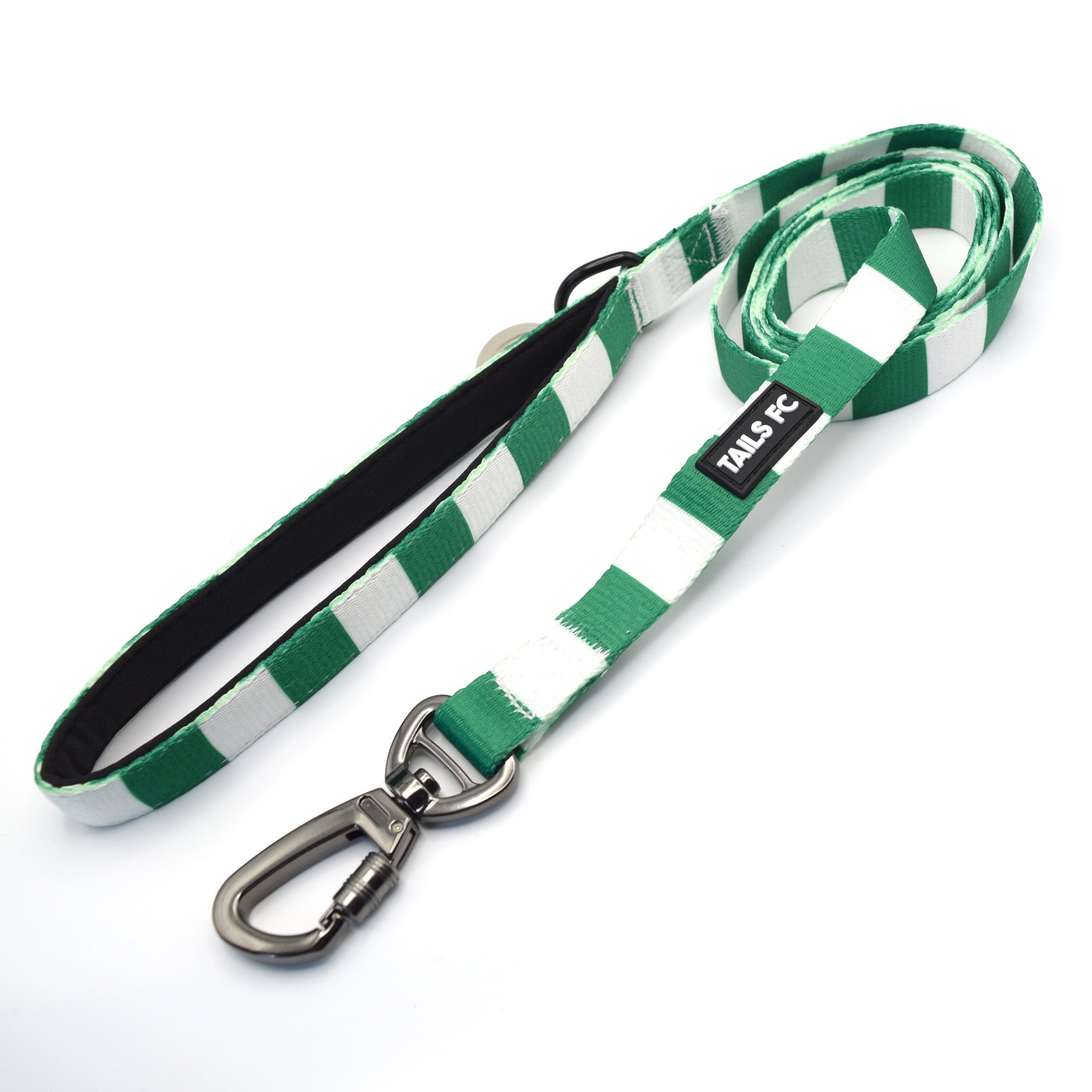 Celtic Pet Lead - Green & White Stripe Football Pet Lead