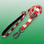Charlton Pet Lead - Red & White Stripe Football Pet Lead