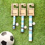 Coventry Dog Collar - Sky Blue & White Stripe Football Pet Collar