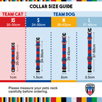 Crystal Palace Dog Set - Red & Blue Stripe Football Dog Collar and Leash Set