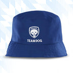 Blue bucket hat with 'TAILS FC' and 'TEAM DOG' text on a white background