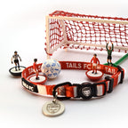England Cat Collar - White & Red Stripe Football Pet Collar
