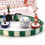 Hibernian Dog Set - Green & White Stripe Football Dog Collar and Leash Set