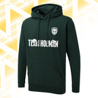 Tails FC Green hoodie with 'Team Hooman' text and logo on a white background